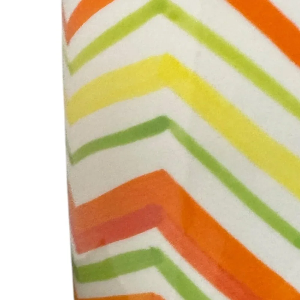 Crate&Barrel Discontinued Chevron Citrus Patterned Mug Zig Zag Abstract Pattern